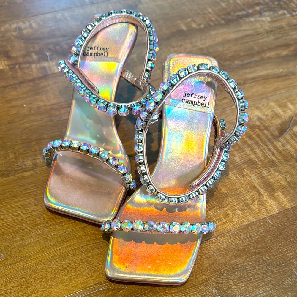 Jeffrey Campbell Rose Gold Rhinestone Heels